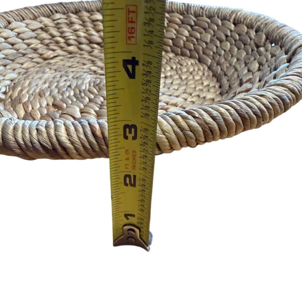 Woven Rattan Basket Table Display Centerpiece Wicker - Picture 7 of 7